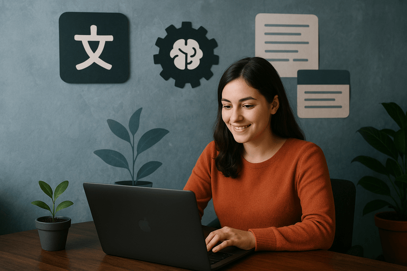 Blog hero image showing team collaboration and translation work