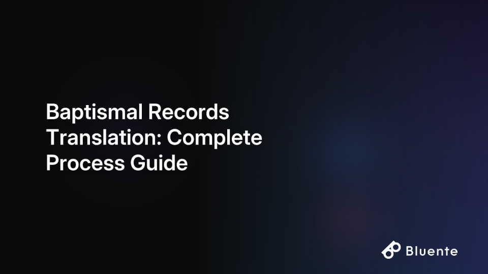 Baptismal Records Translation: Complete Process Guide