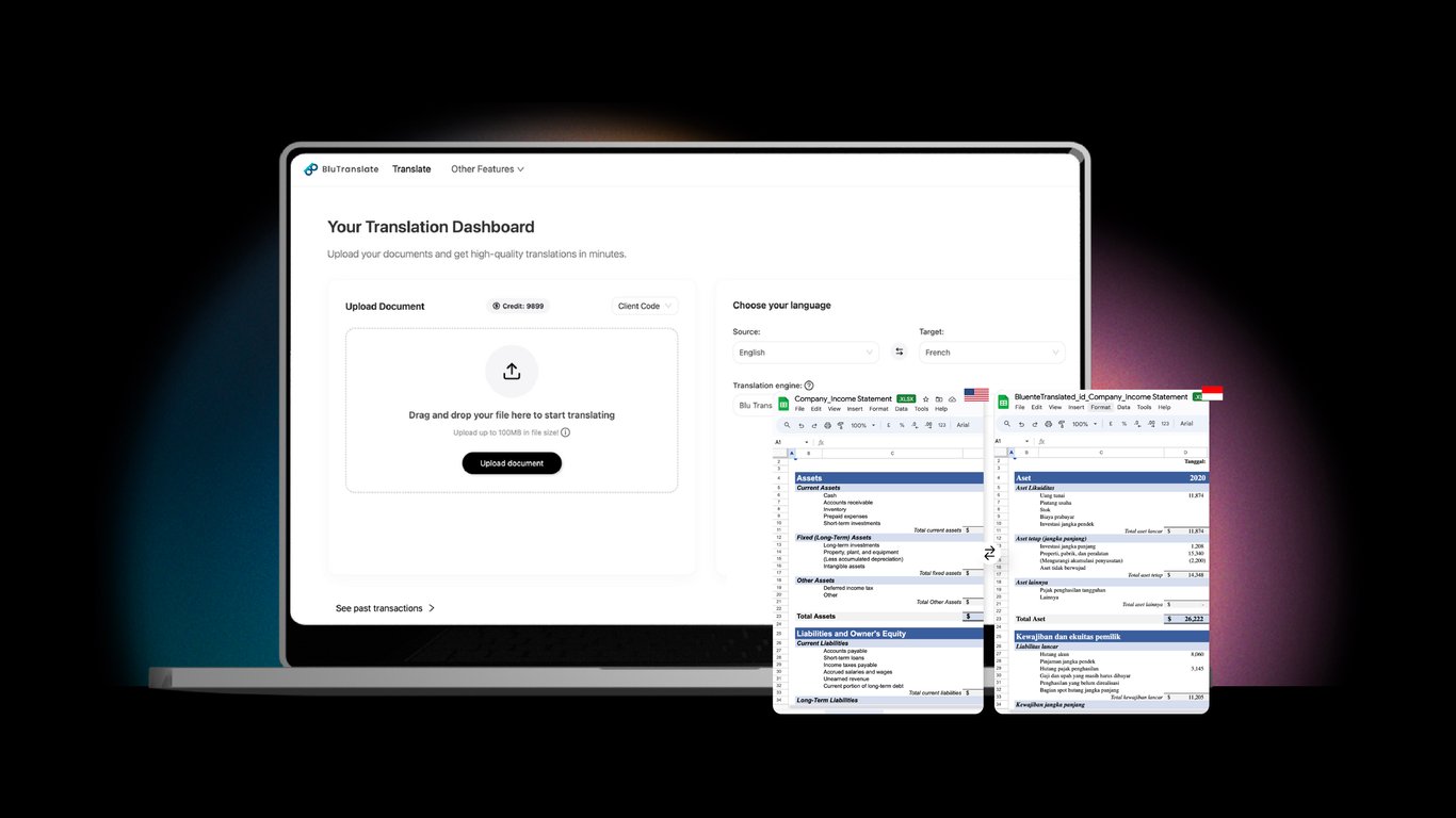 How to translate Excel files (xlsl, xlsx) online?