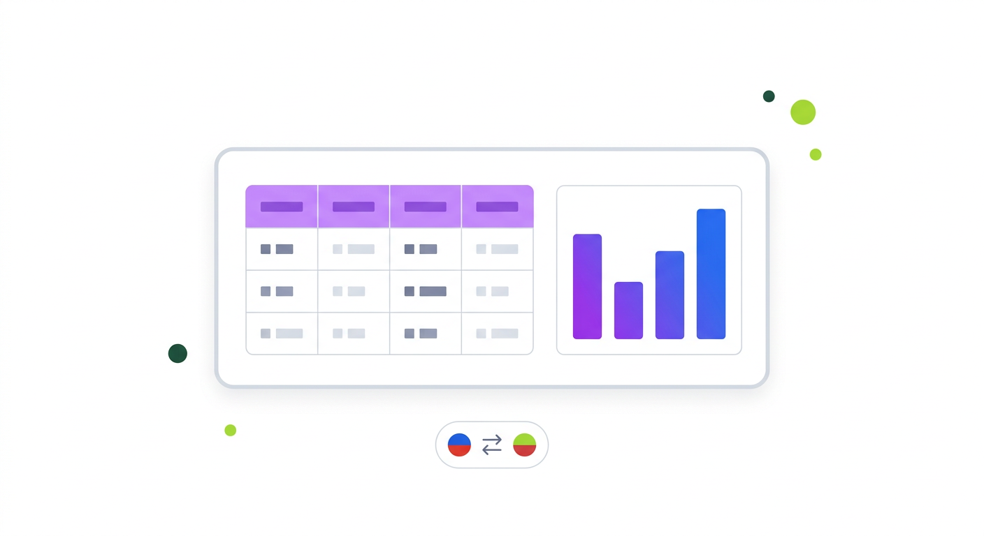 Financial charts translation